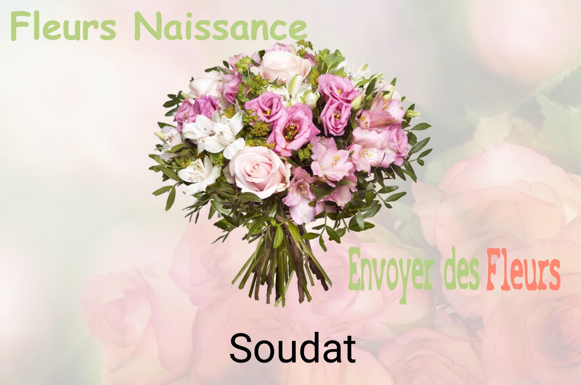 Bouquet de fleurs de naissance livré à Soudat